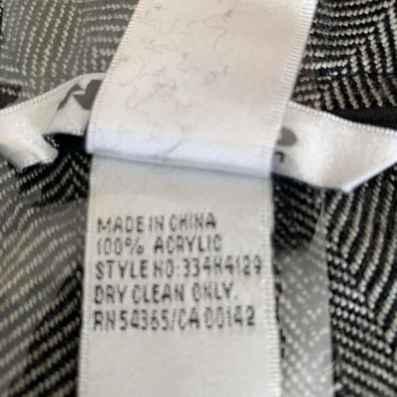 Nygard Collection Dress Slacks Womens 16 Herringbone Tweed Gray Wide Leg Pleated - Picture 6 of 11